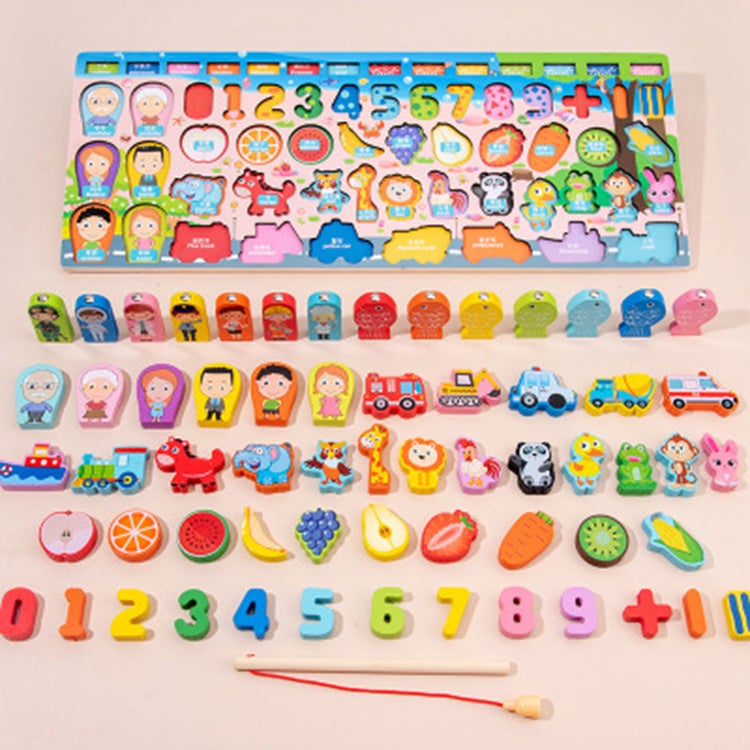 Children'S Early Education Multifunctional Logarithmic Board Fruit Digital Building Blocks Early Education Educational Montessori Puzzle Baby Brain Toys - Image 5